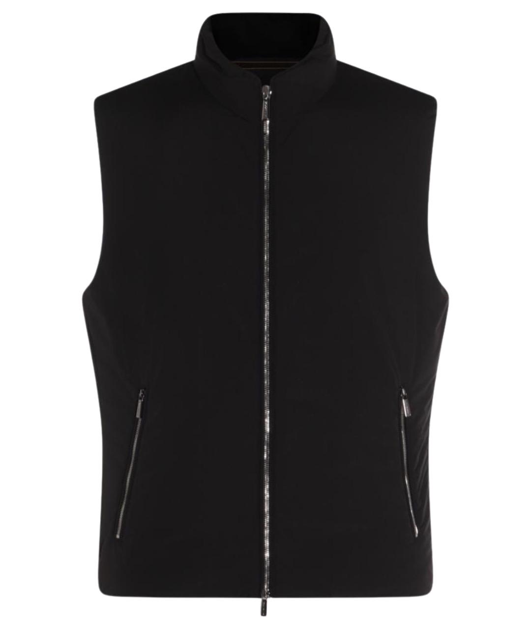 MOORER Черный полиэстеровый жилет, фото 1