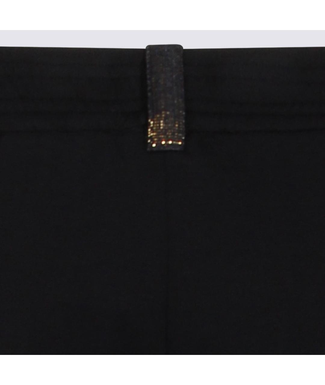 FABIANA FILIPPI Черные хлопковые прямые брюки, фото 4