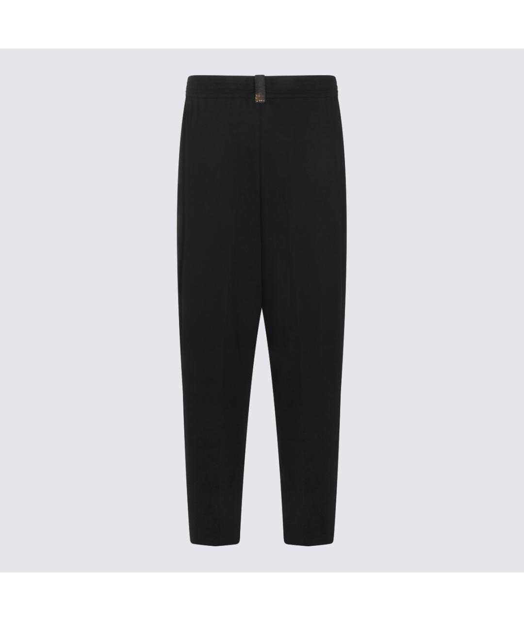 FABIANA FILIPPI Черные хлопковые прямые брюки, фото 2