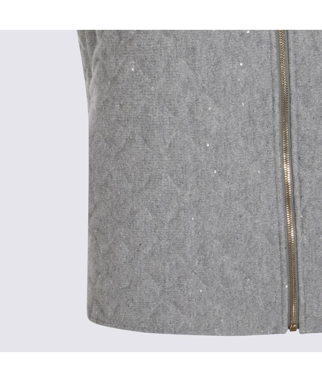 FABIANA FILIPPI Серый шерстяной жилет, фото 4