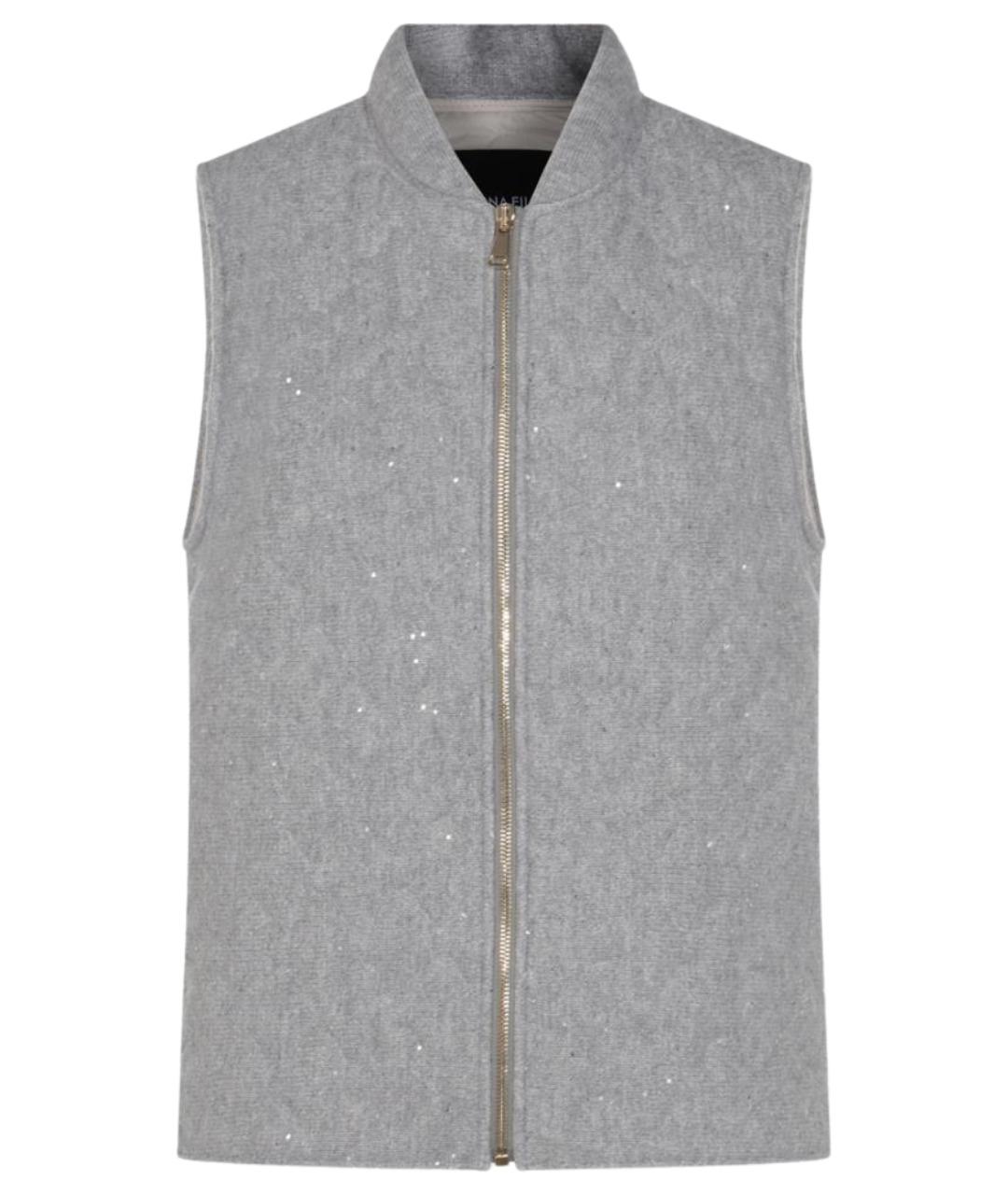 FABIANA FILIPPI Серый шерстяной жилет, фото 1