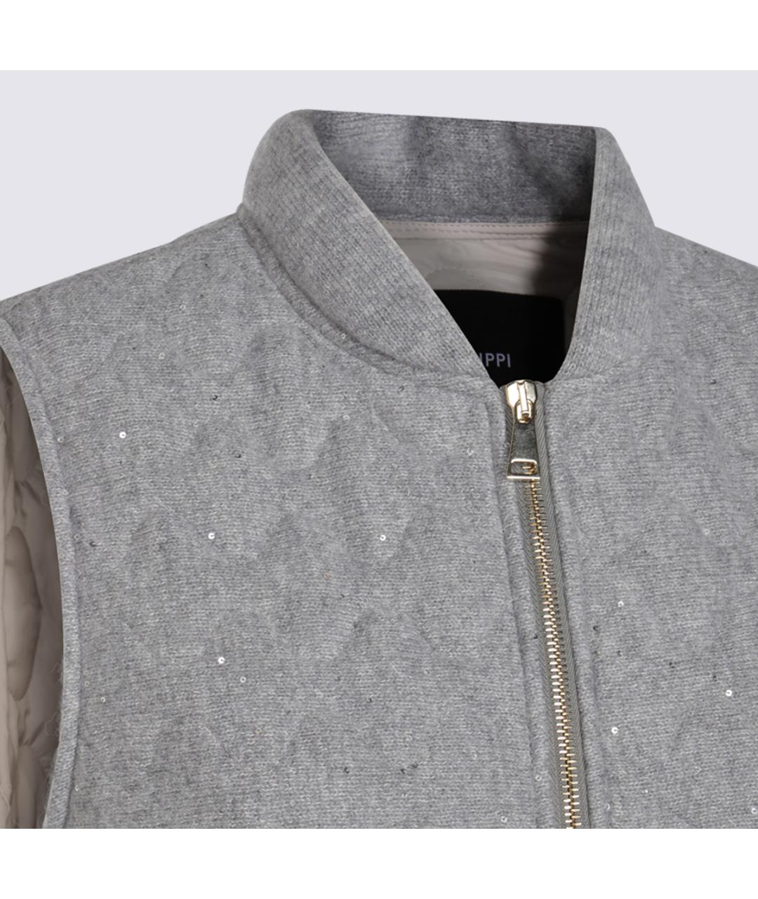 FABIANA FILIPPI Серый шерстяной жилет, фото 3