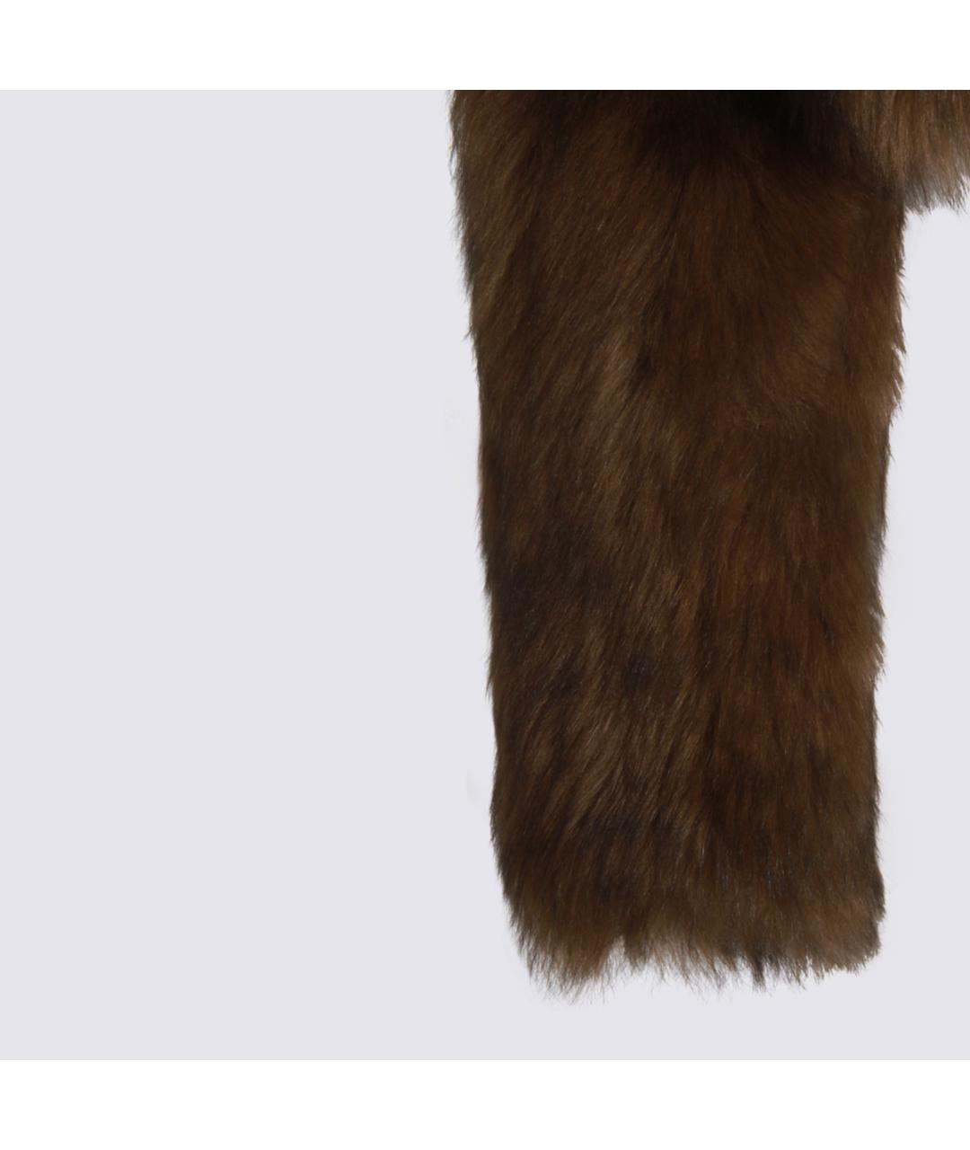 BLUMARINE Коричневая шуба, фото 4