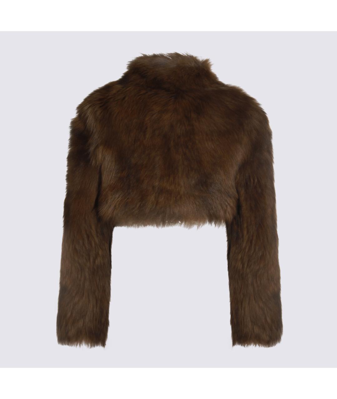 BLUMARINE Коричневая шуба, фото 2