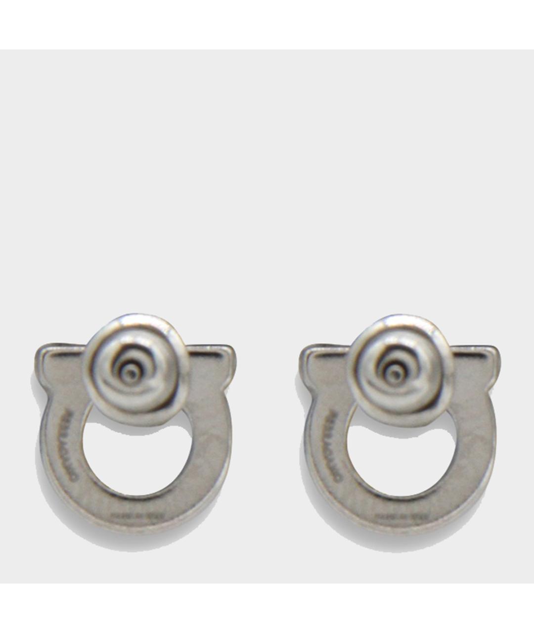FERRAGAMO Серебряные латунные серьги, фото 2