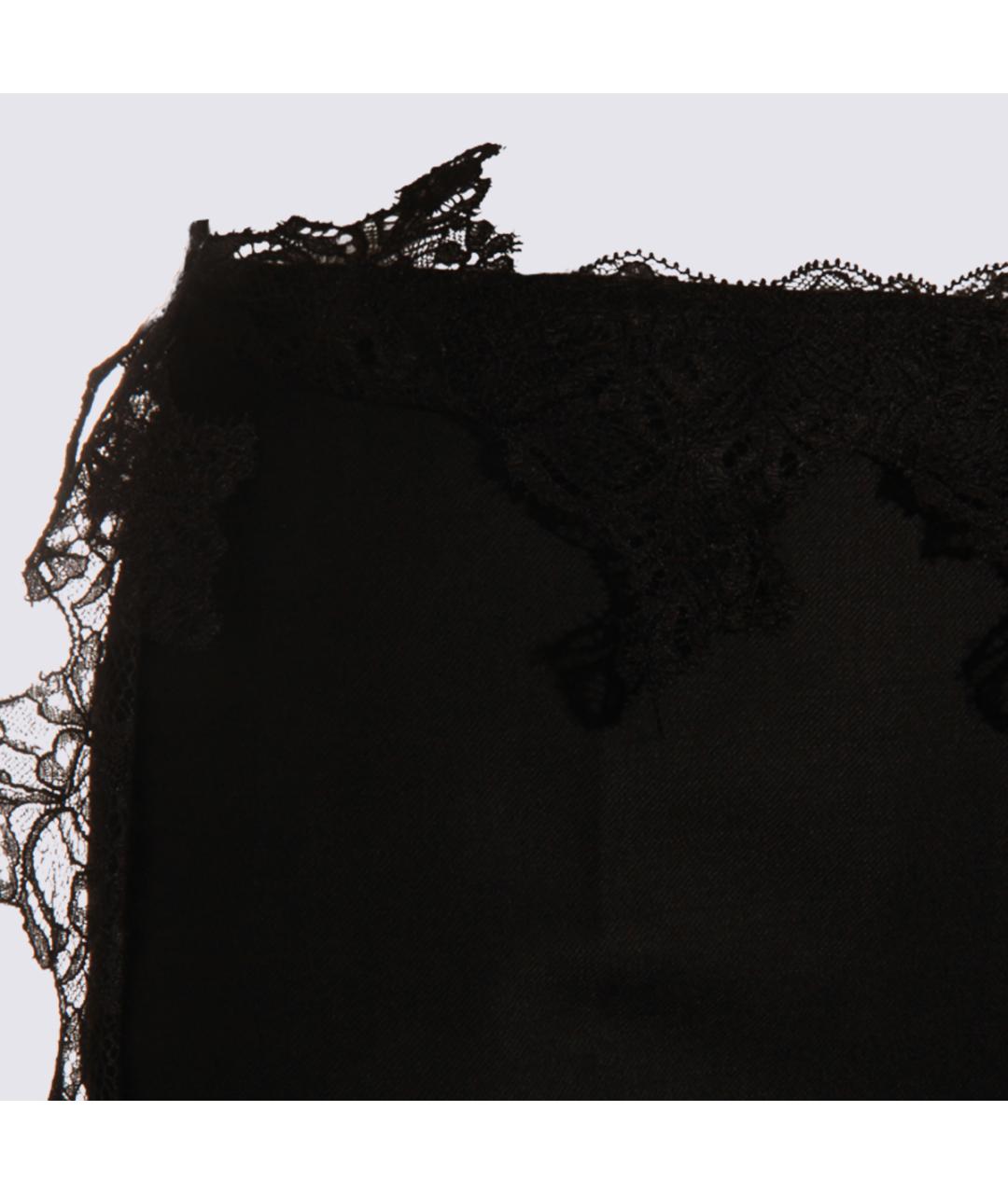 BLUMARINE Черные полиэстеровые прямые брюки, фото 3