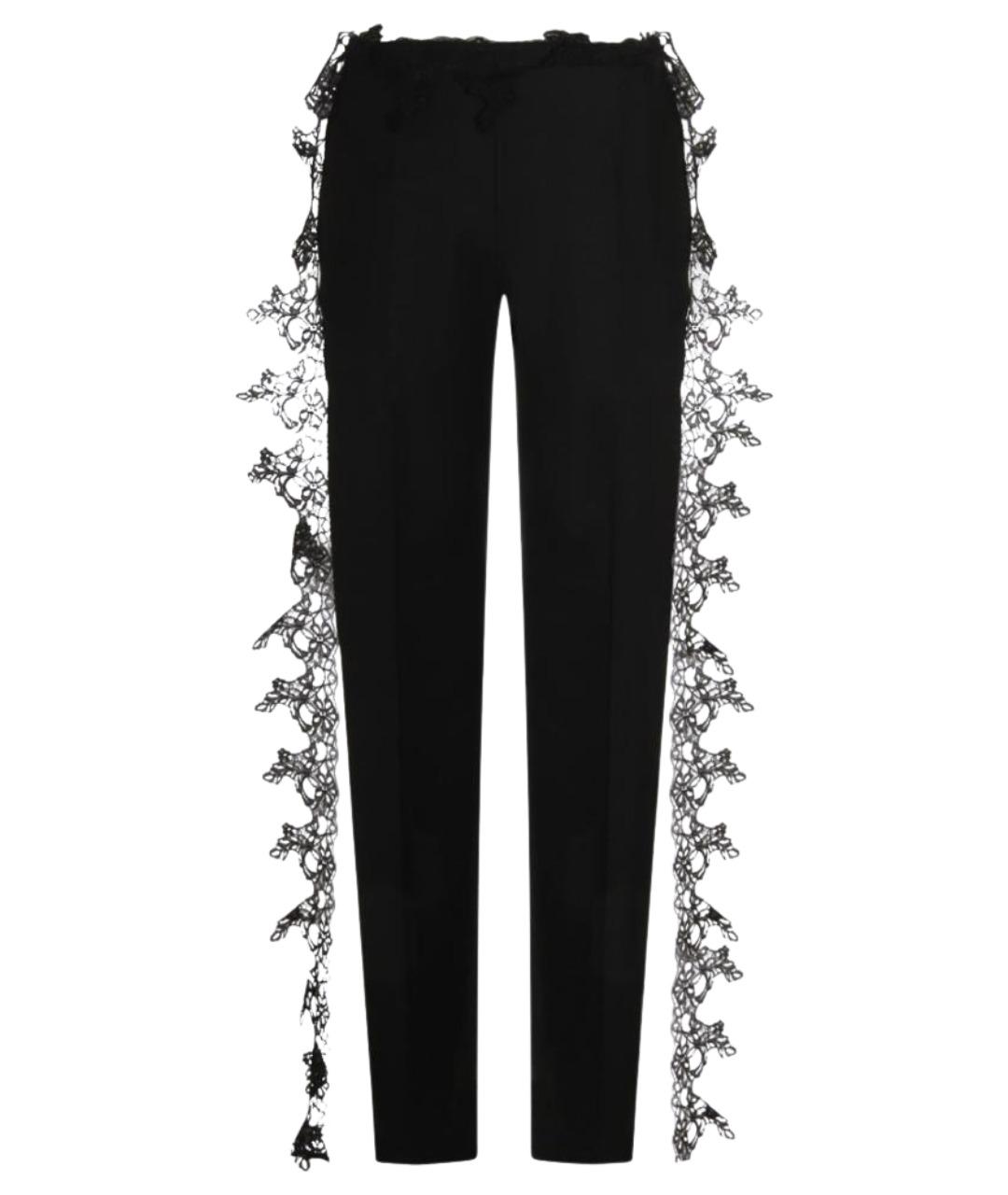 BLUMARINE Черные полиэстеровые прямые брюки, фото 1