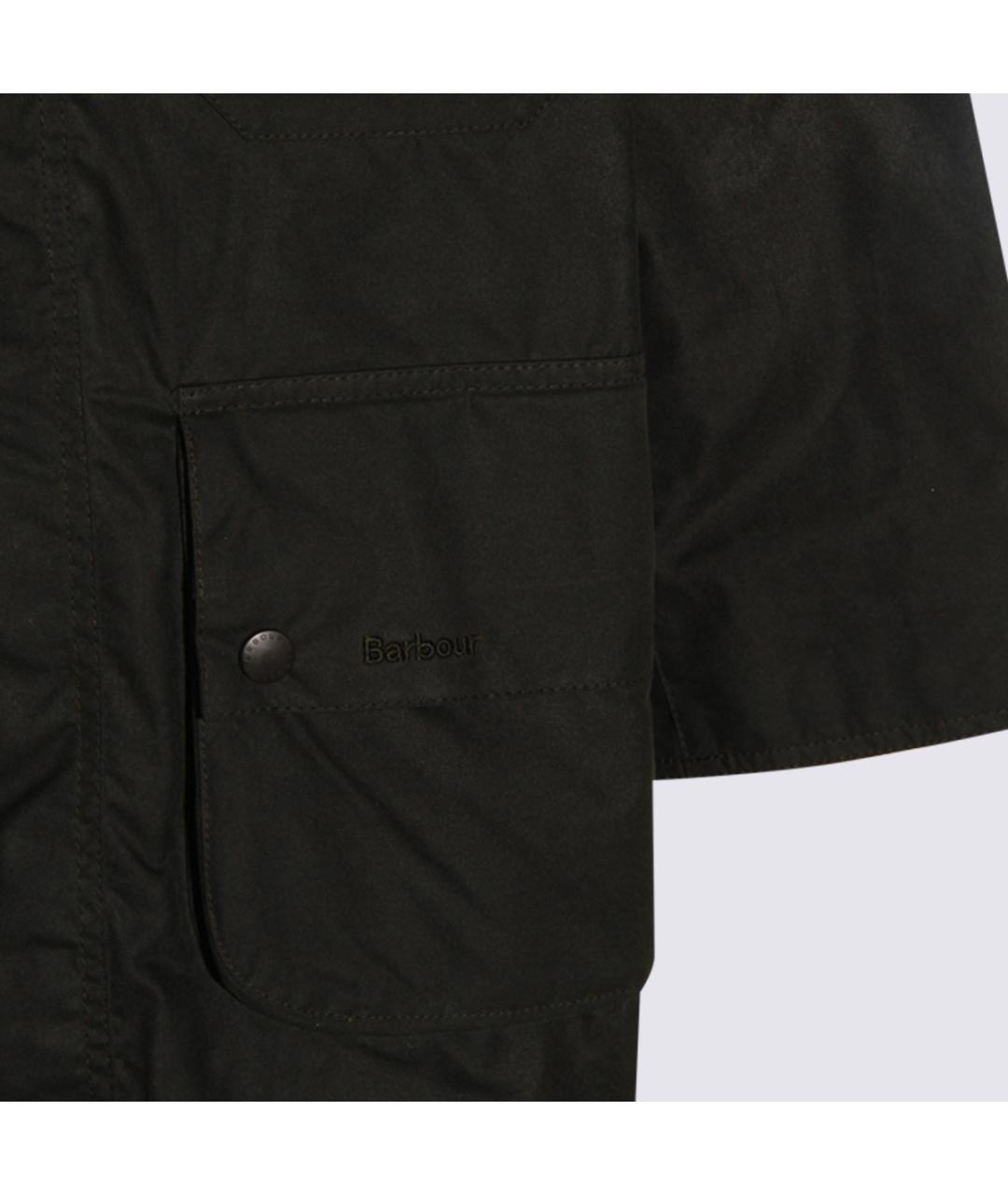 BARBOUR Черное хлопковое пальто, фото 4