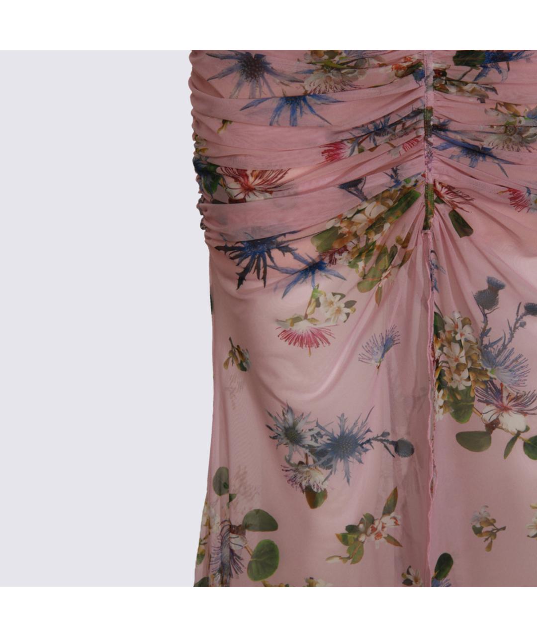 BLUMARINE Мульти полиэстеровое платье, фото 4