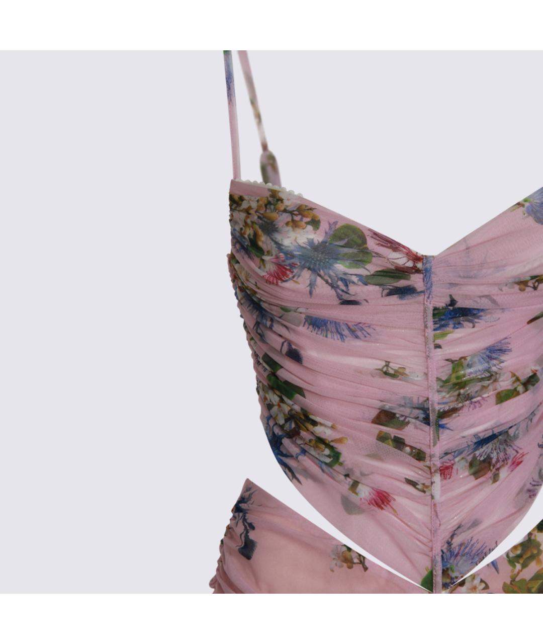 BLUMARINE Мульти полиэстеровое платье, фото 3