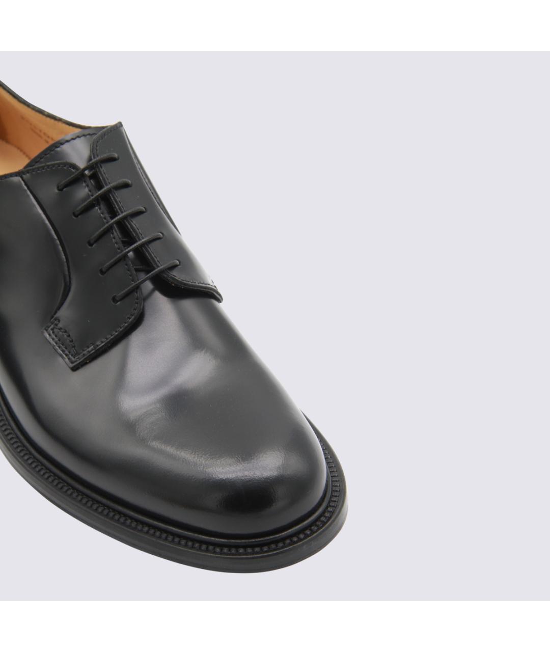 MILLE885 Черные кожаные низкие ботинки, фото 4