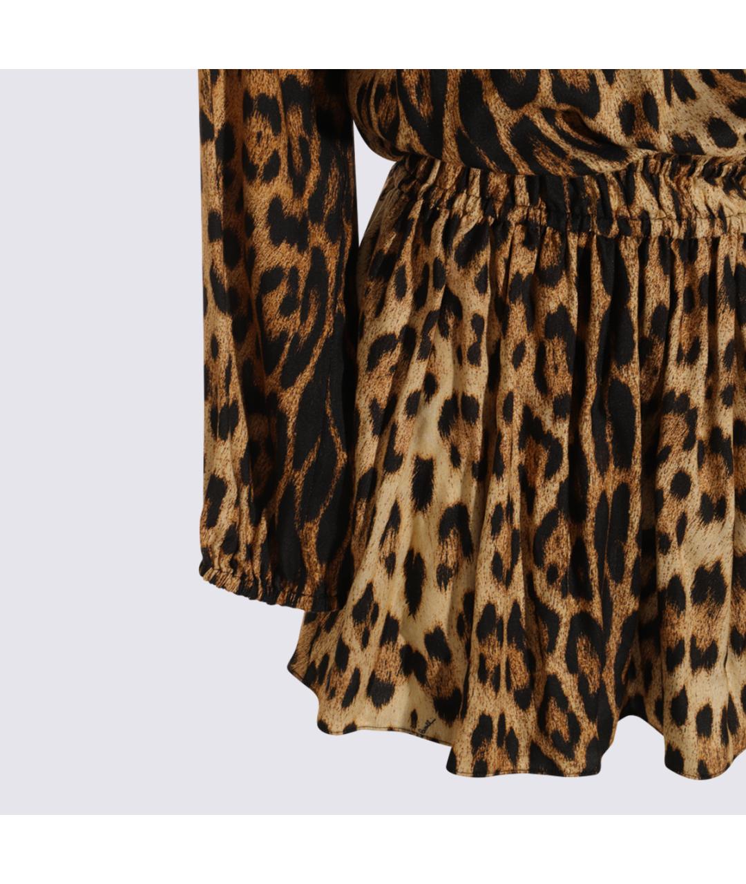 ROBERTO CAVALLI Мульти вискозное повседневное платье, фото 4