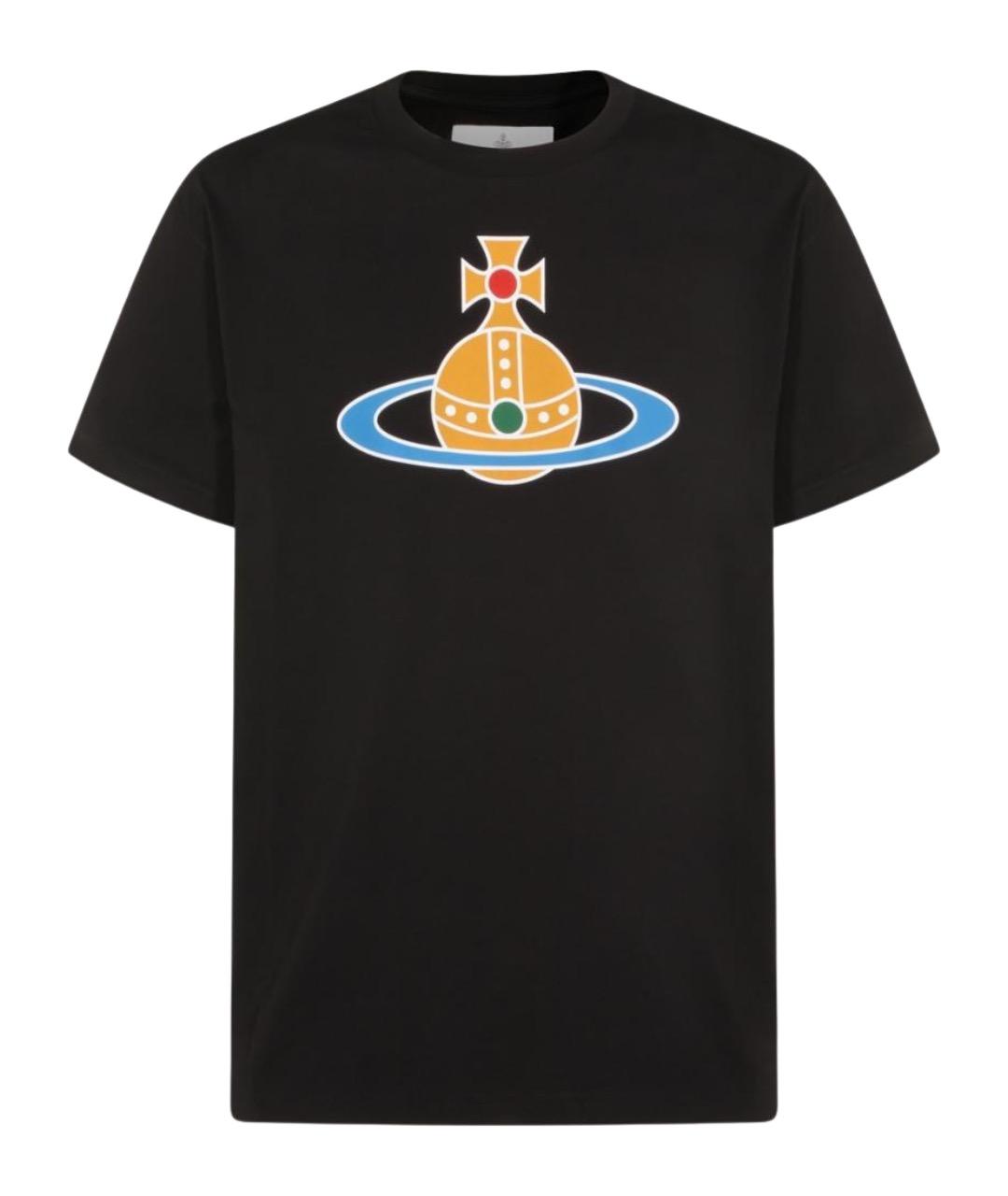 VIVIENNE WESTWOOD Черная хлопковая футболка, фото 1