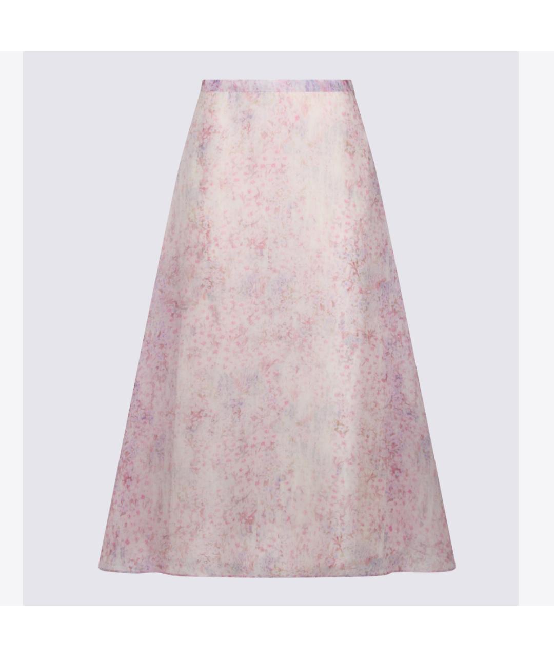 ALBERTA FERRETTI Фиолетовая шелковая юбка миди, фото 4