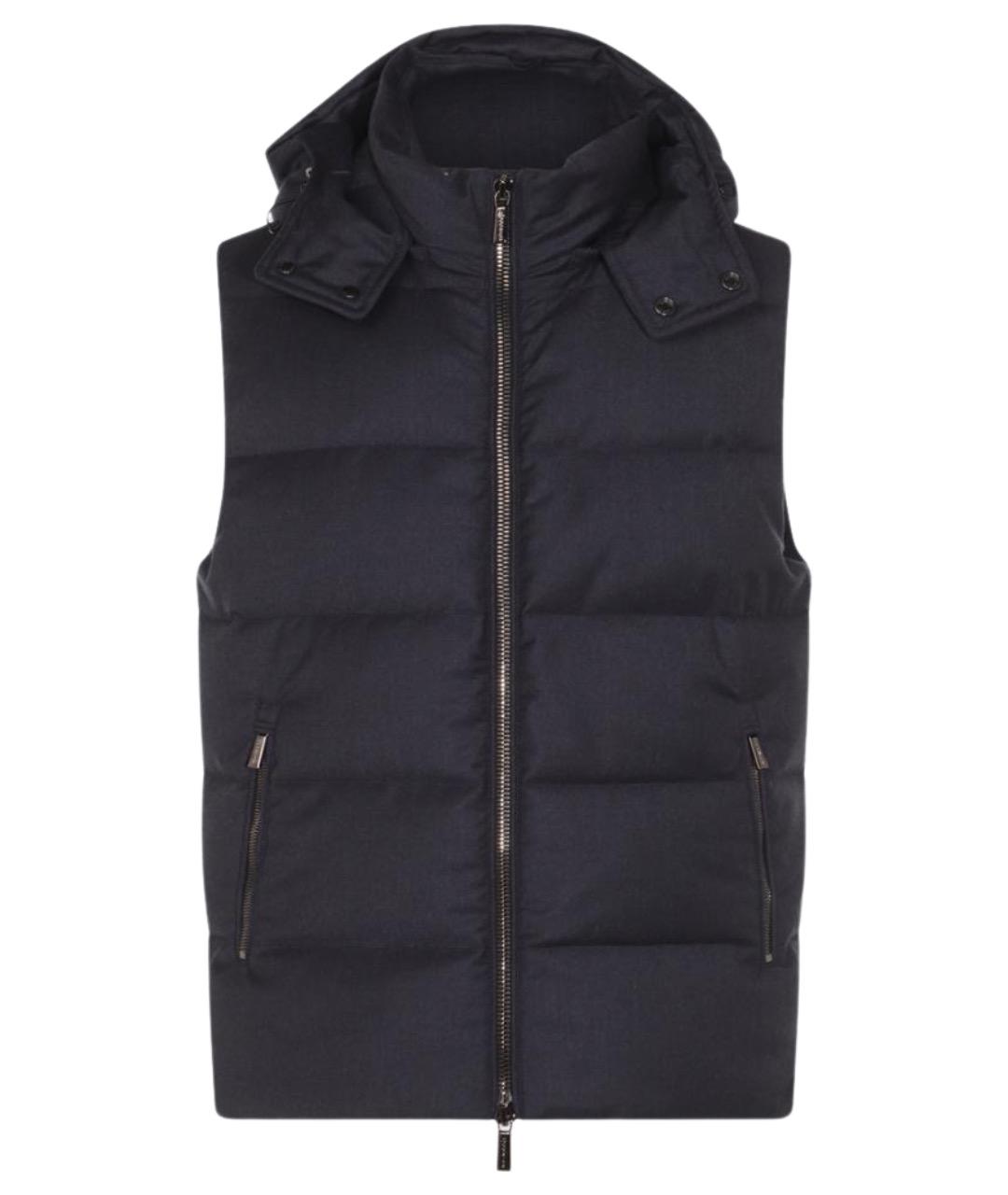 MOORER Синий шерстяной жилет, фото 1