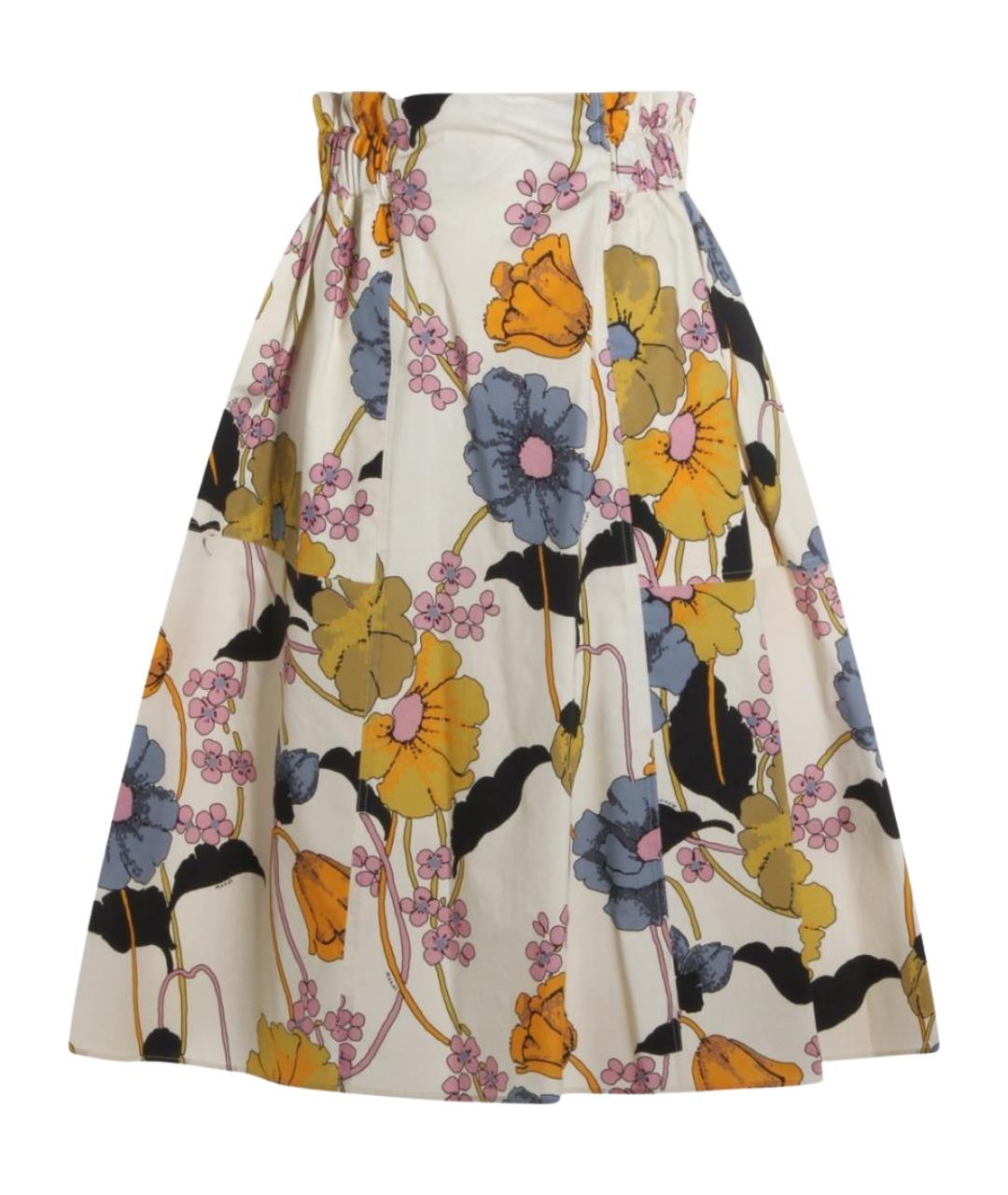 MARNI Мульти хлопковая юбка миди, фото 1