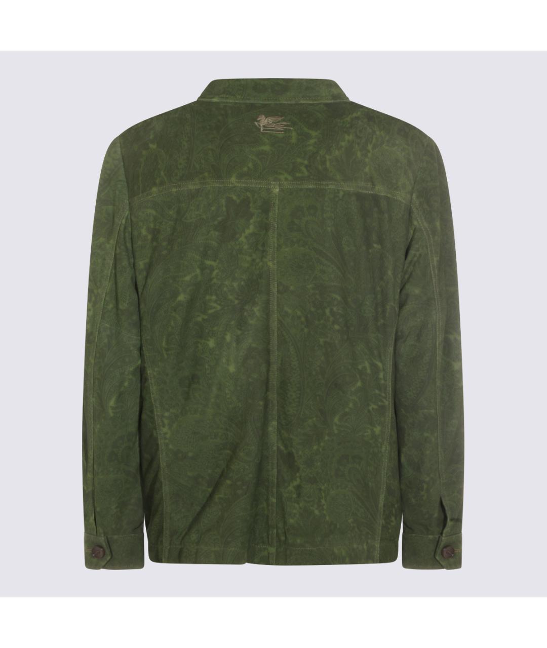 ETRO Зеленая кожаная куртка, фото 2