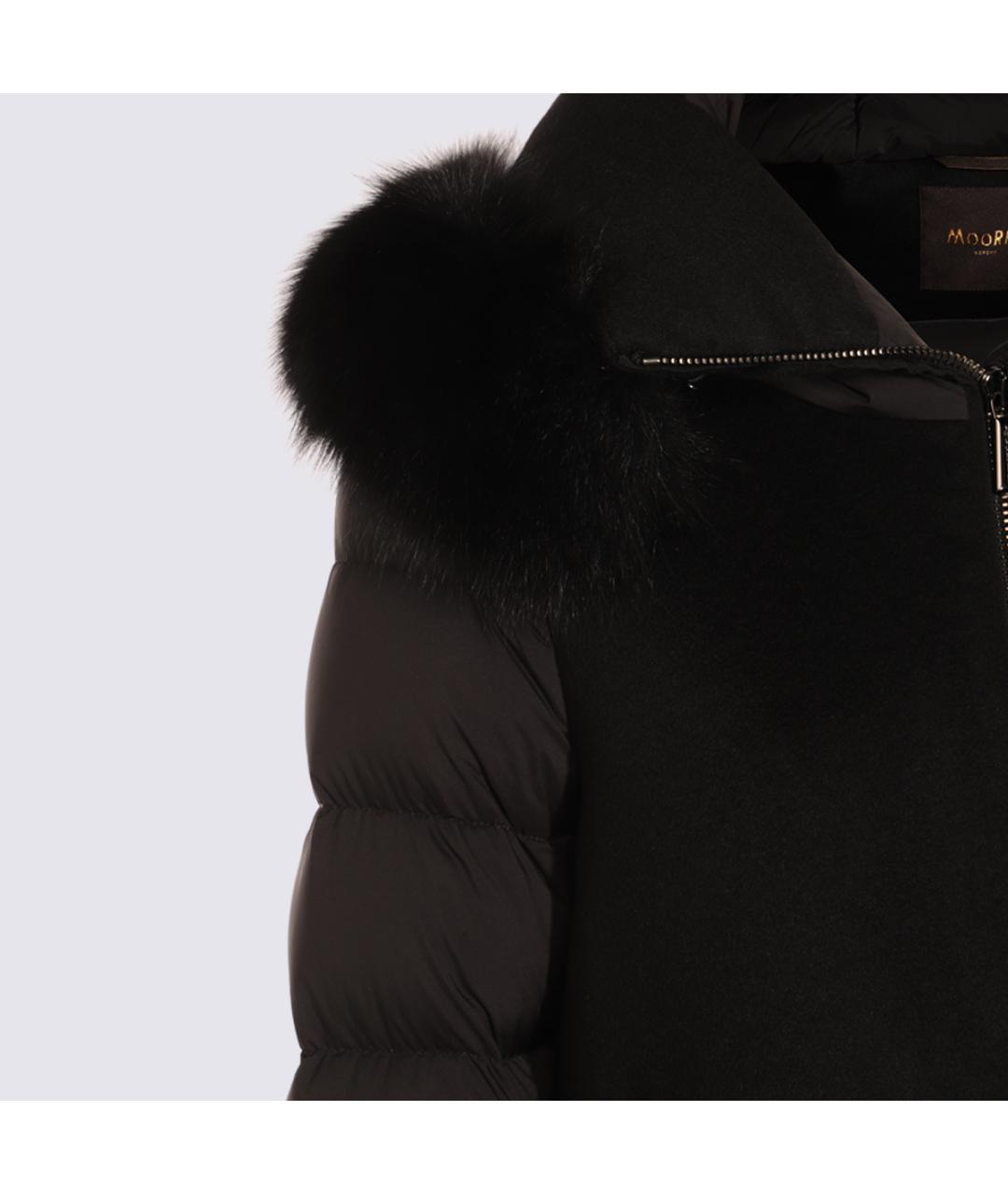 MOORER Черная шерстяная куртка, фото 3