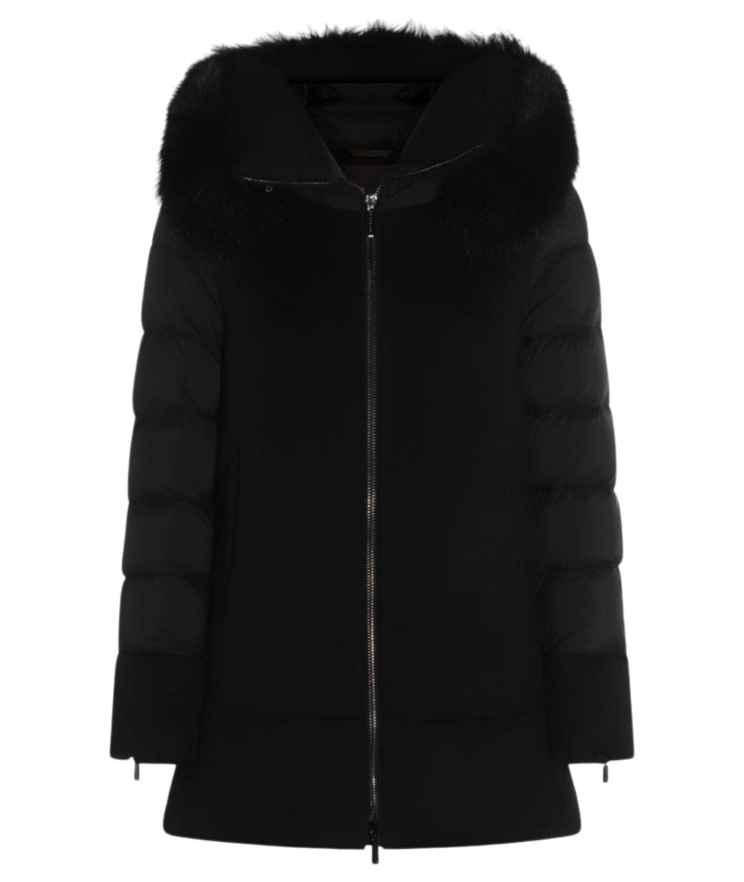 MOORER Черная шерстяная куртка, фото 1