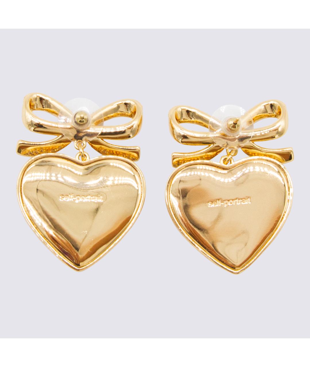 SELF-PORTRAIT Золотые латунные серьги, фото 3