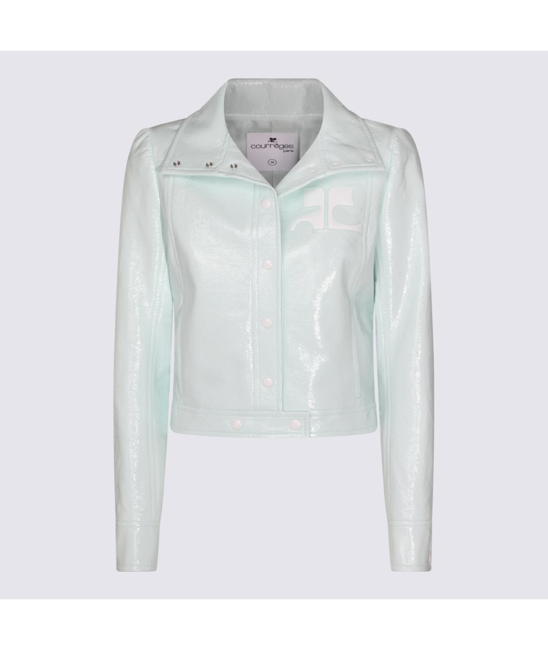 COURREGES Бирюзовая хлопковая куртка, фото 5