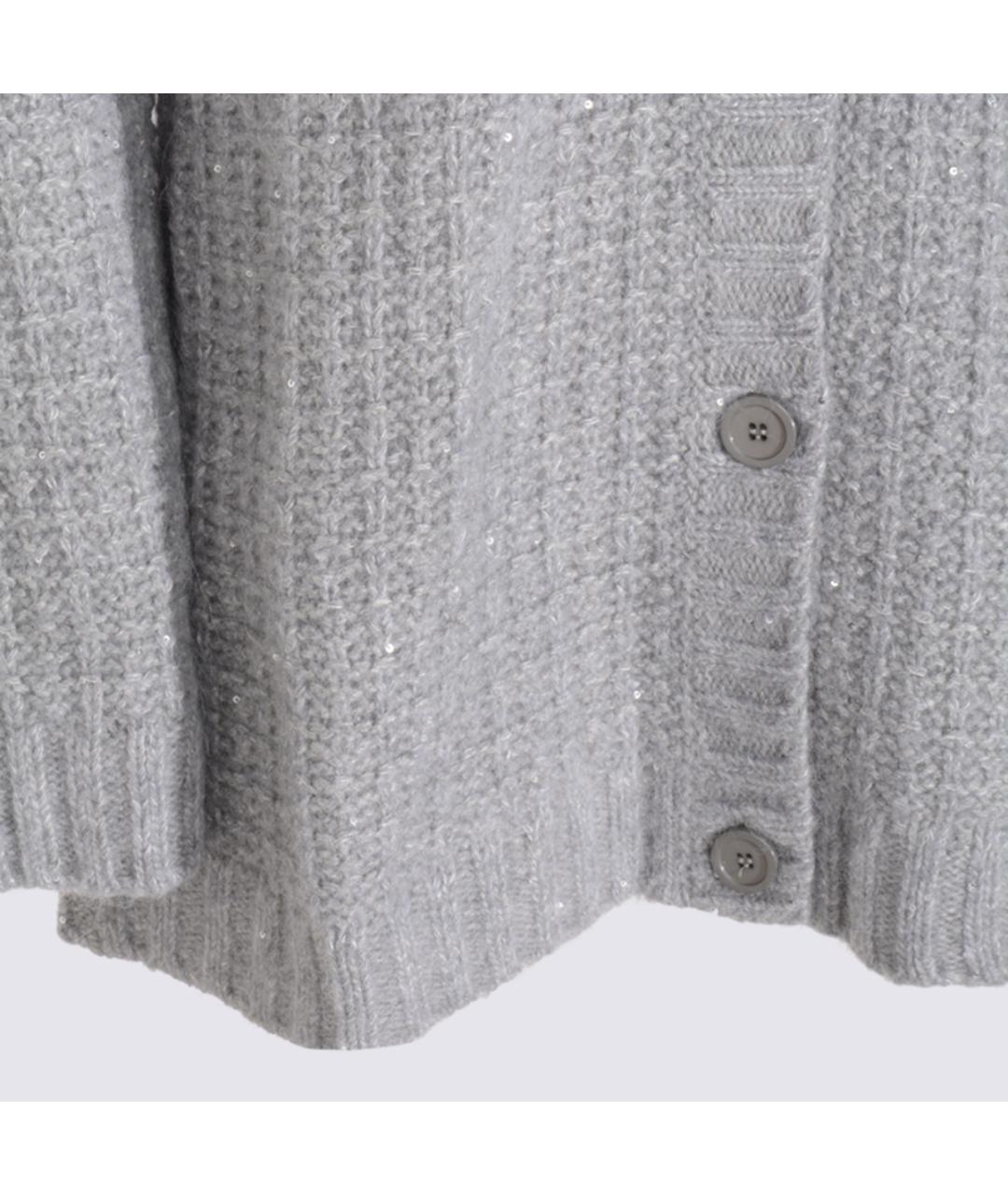 FABIANA FILIPPI Серый шерстяной кардиган, фото 3