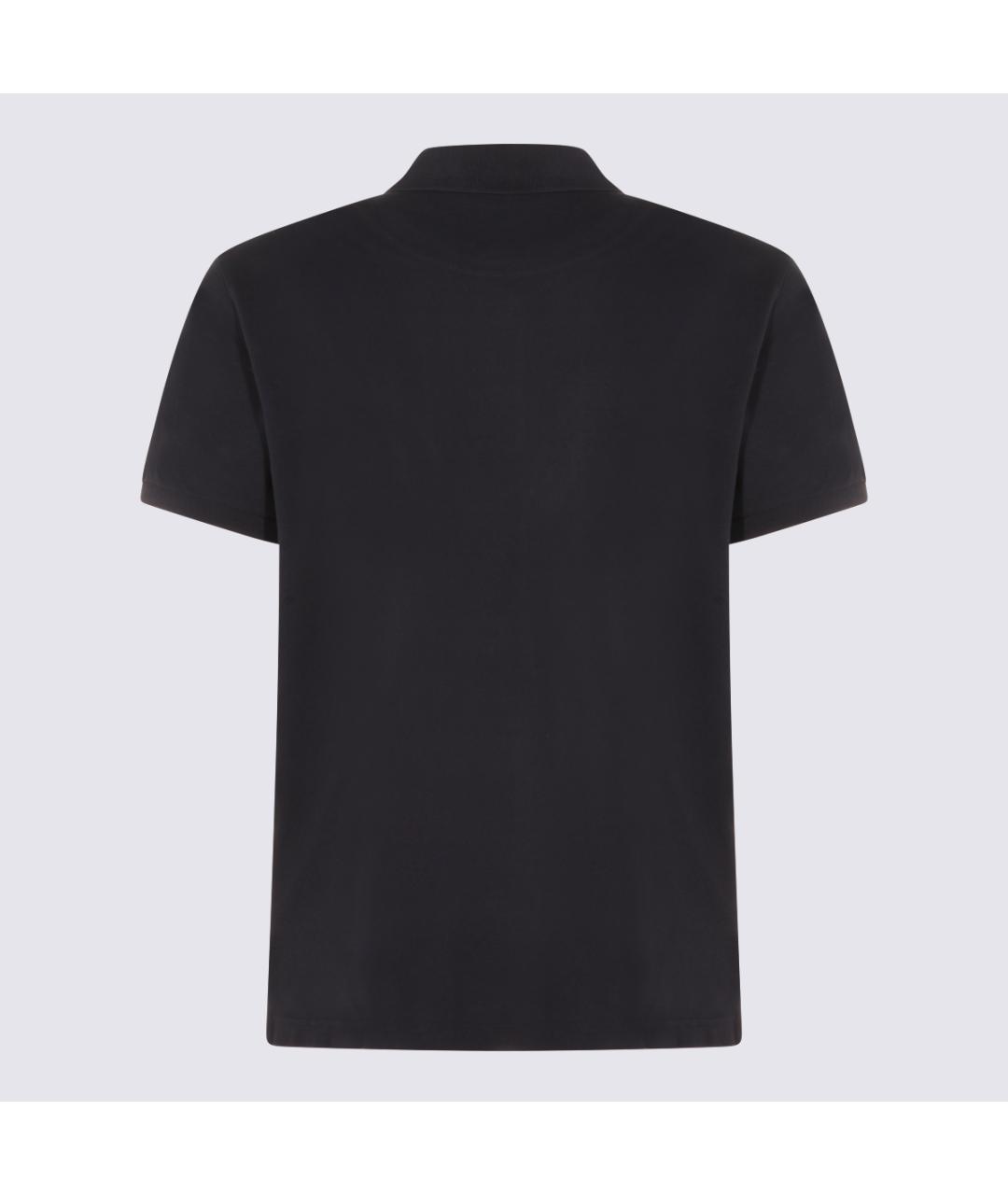 ETRO Черное хлопковое поло с коротким рукавом, фото 2