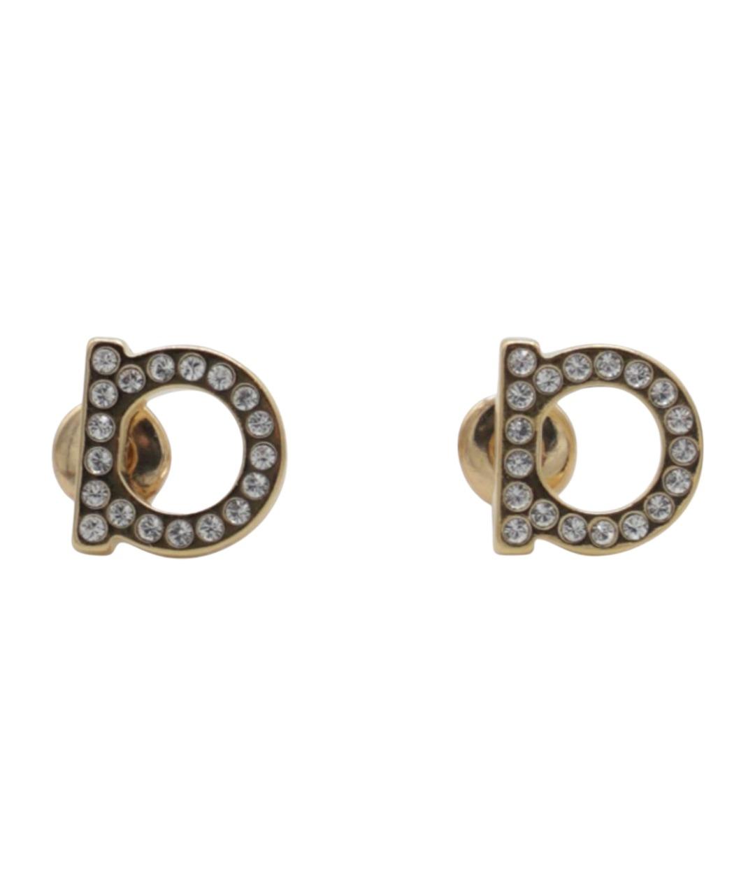 FERRAGAMO Золотые латунные серьги, фото 1