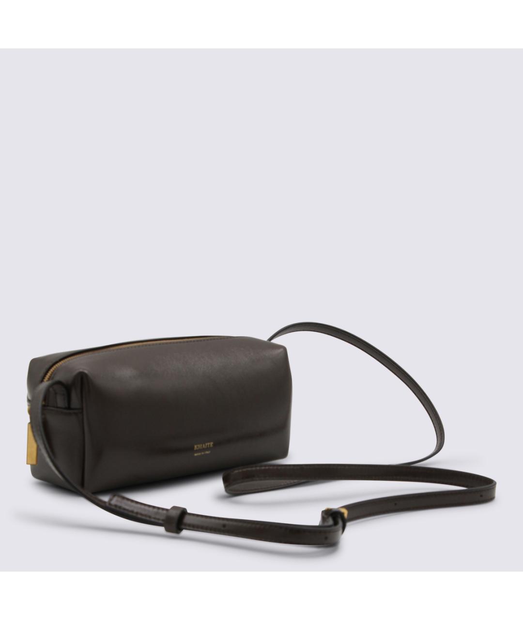 KHAITE Коричневая кожаная сумка через плечо, фото 2
