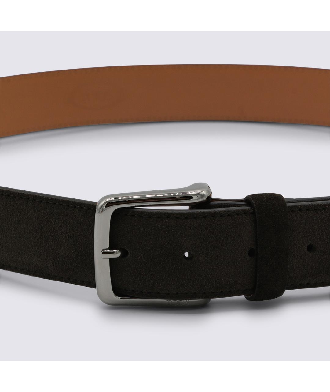 TOD'S Черный кожаный ремень, фото 2