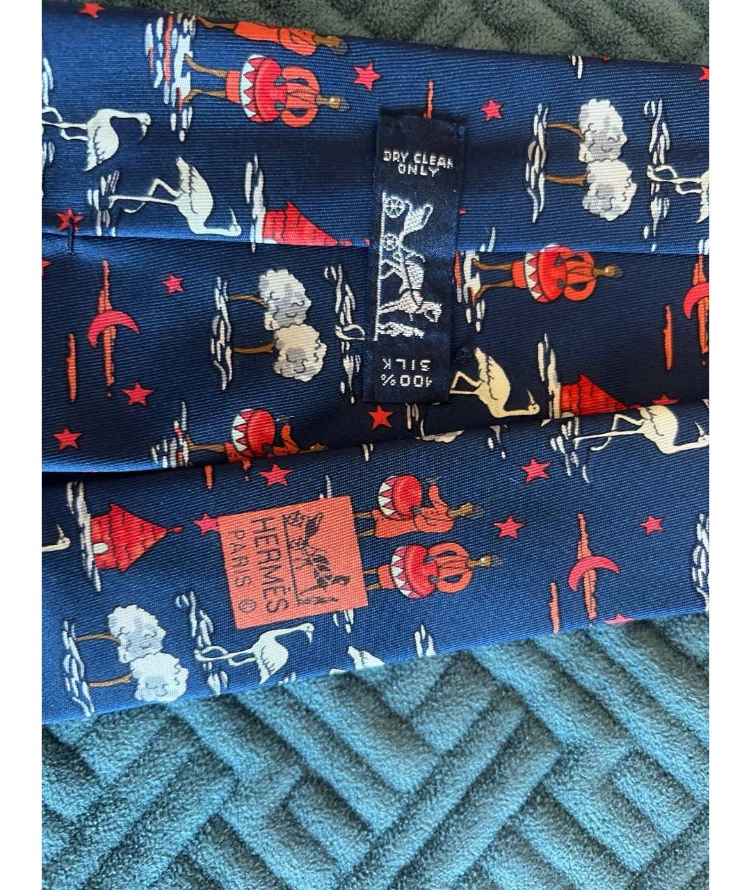 HERMES Мульти шелковый галстук, фото 2