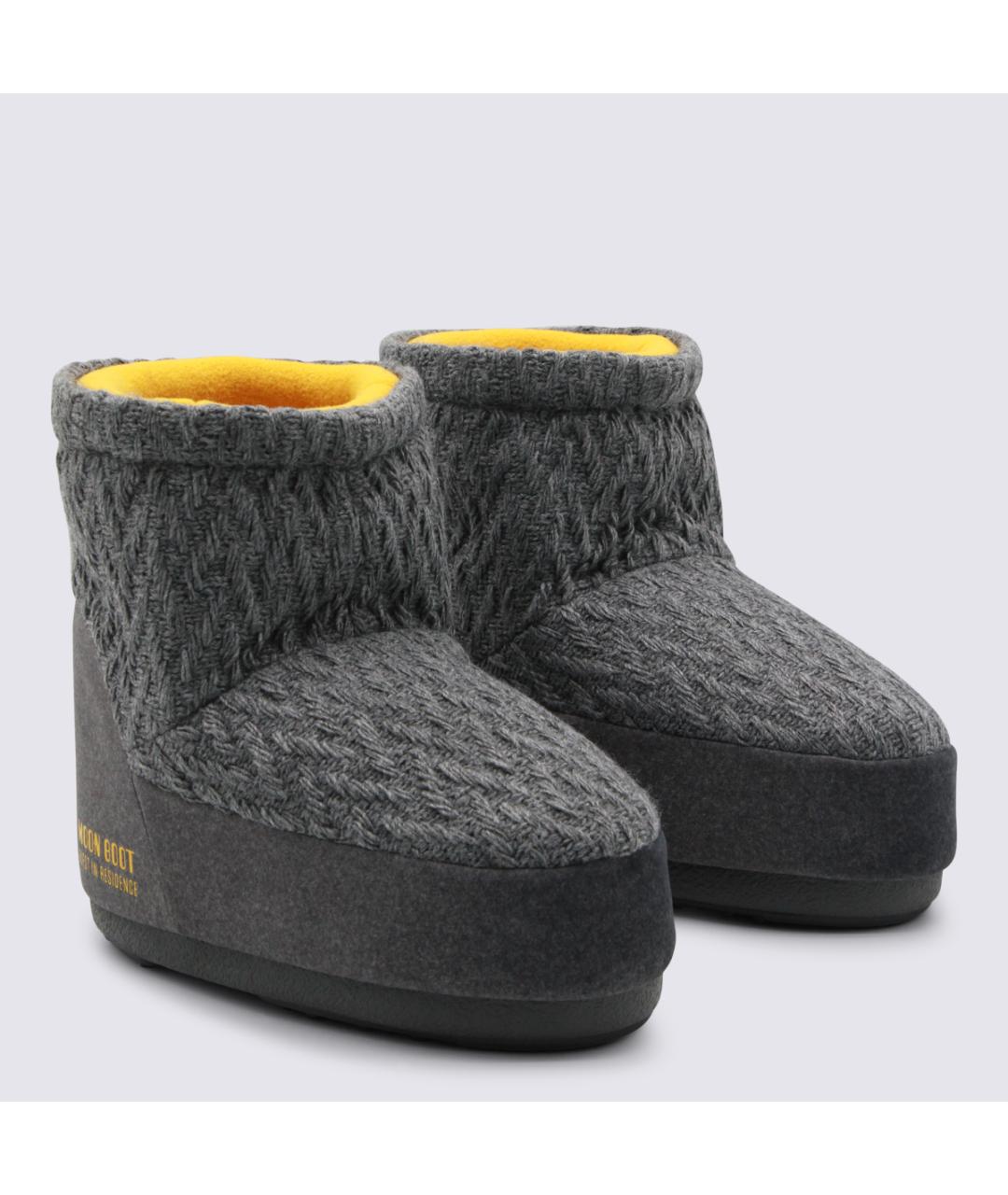 MOON BOOT Серые текстильные ботинки, фото 2