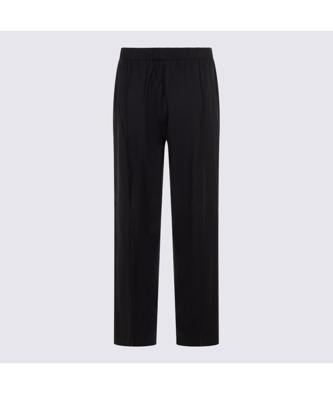 FABIANA FILIPPI Темно-синие шерстяные прямые брюки, фото 2