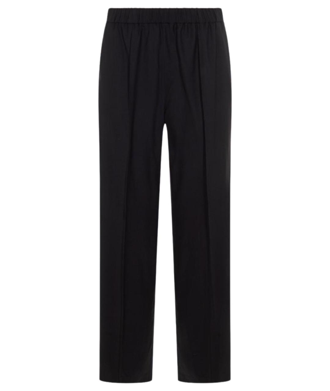 FABIANA FILIPPI Темно-синие шерстяные прямые брюки, фото 1