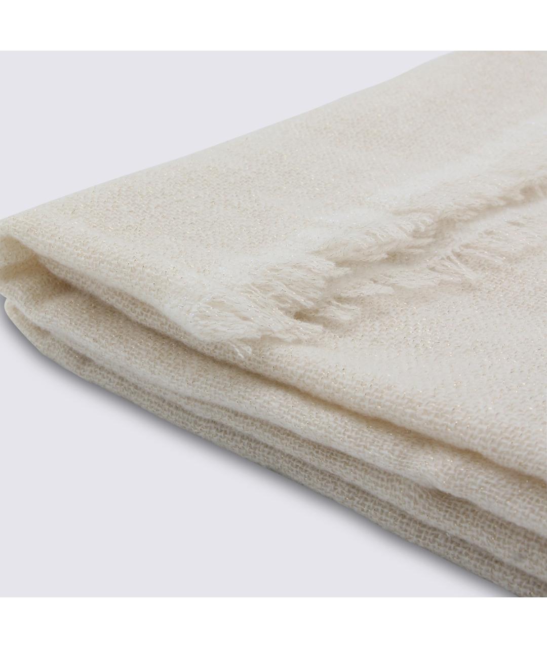 FABIANA FILIPPI Белый шерстяной шарф, фото 2