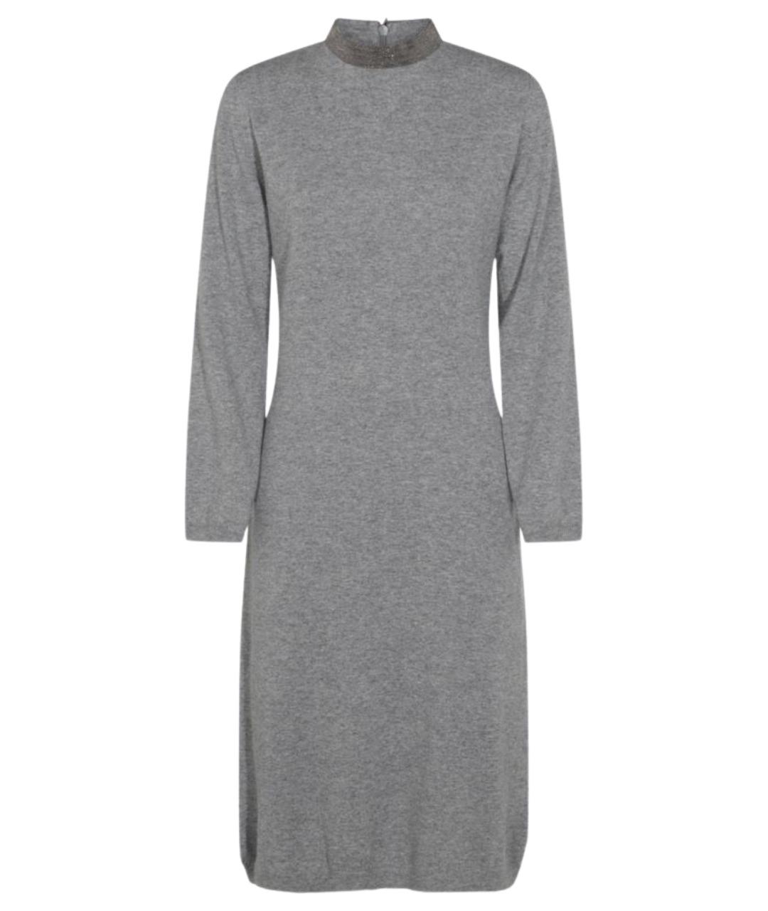 FABIANA FILIPPI Серое шерстяное повседневное платье, фото 1