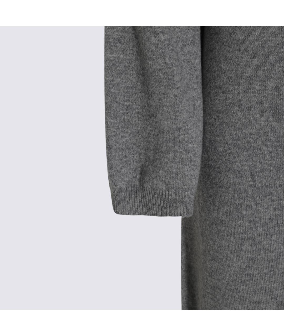 FABIANA FILIPPI Серое шерстяное повседневное платье, фото 4