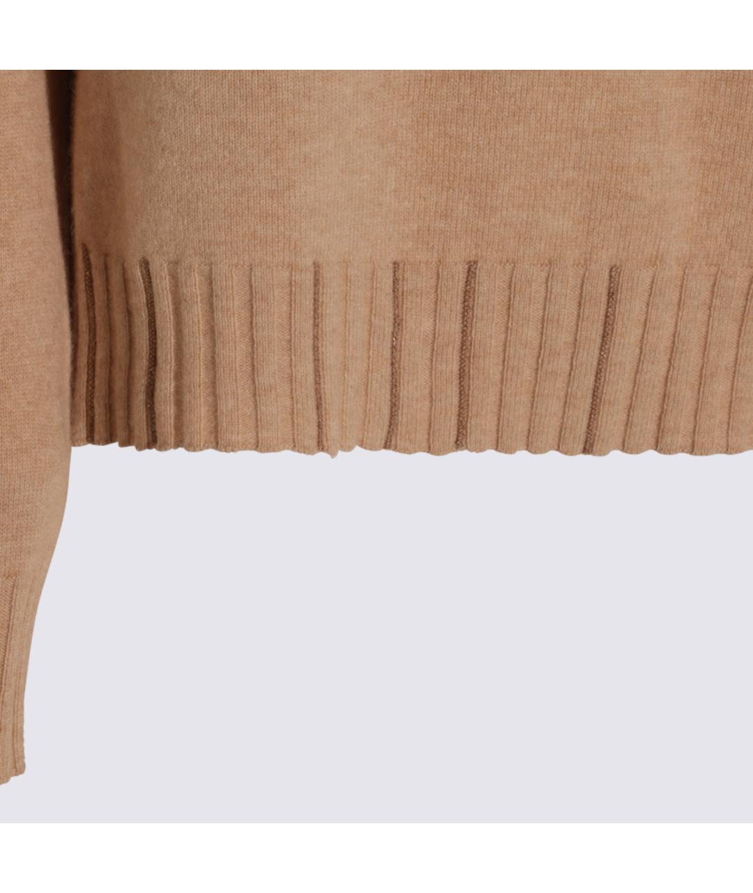 FABIANA FILIPPI Бежевый шерстяной джемпер / свитер, фото 3