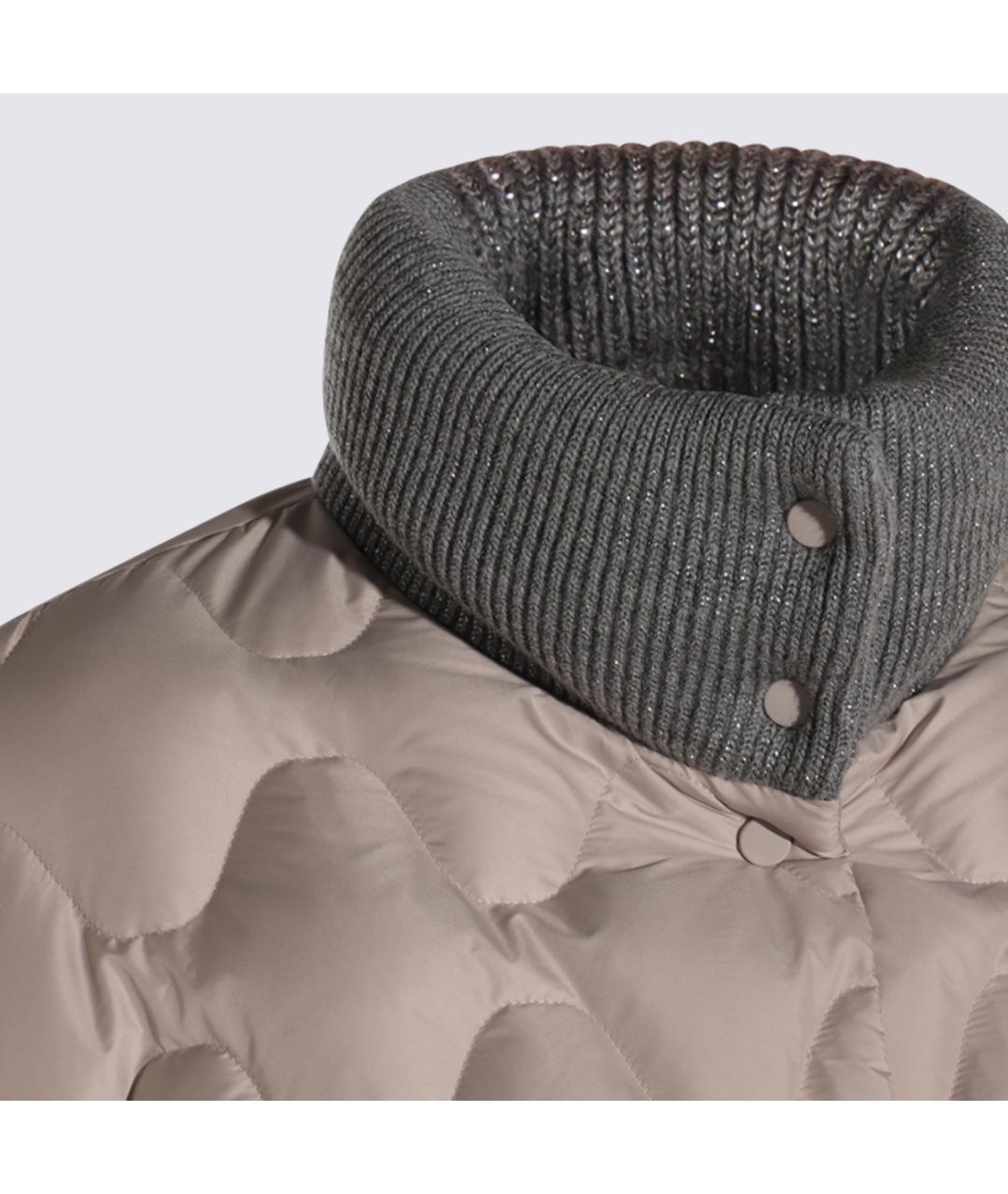 FABIANA FILIPPI Бежевая полиэстеровая куртка, фото 4