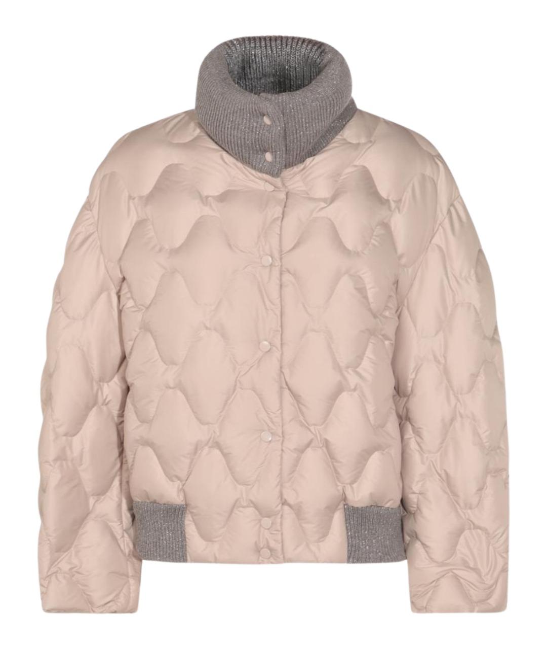 FABIANA FILIPPI Бежевая полиэстеровая куртка, фото 1