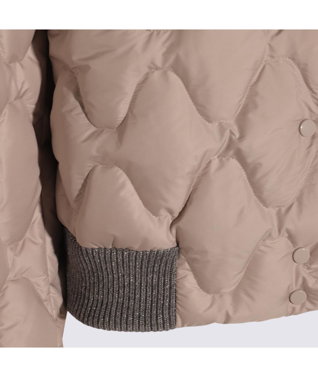 FABIANA FILIPPI Бежевая полиэстеровая куртка, фото 3