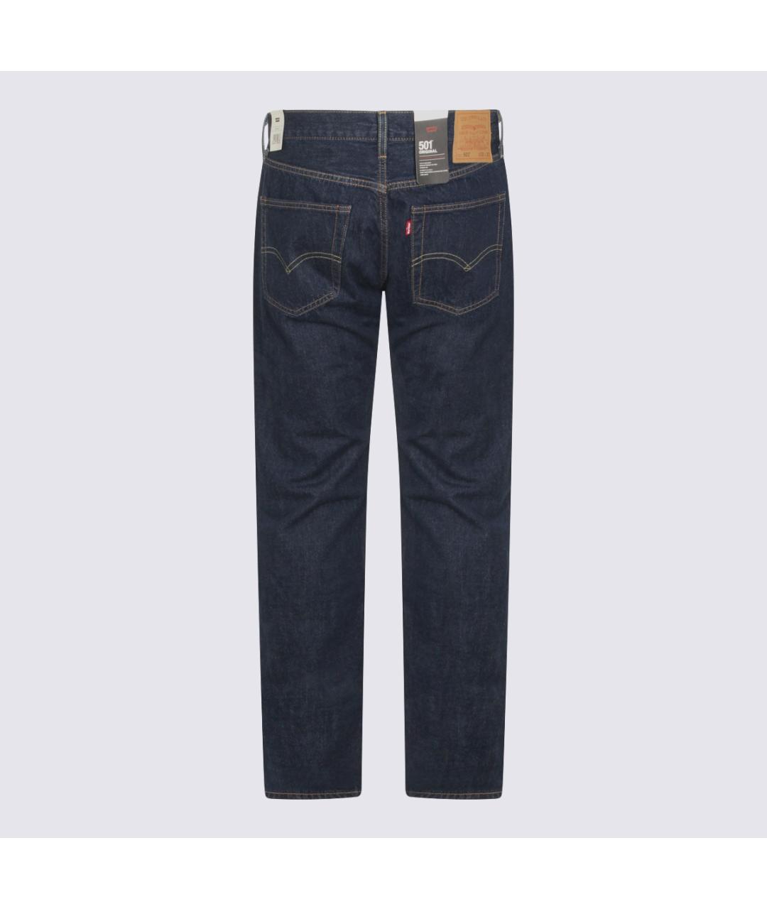 LEVI'S Синие хлопковые прямые джинсы, фото 2