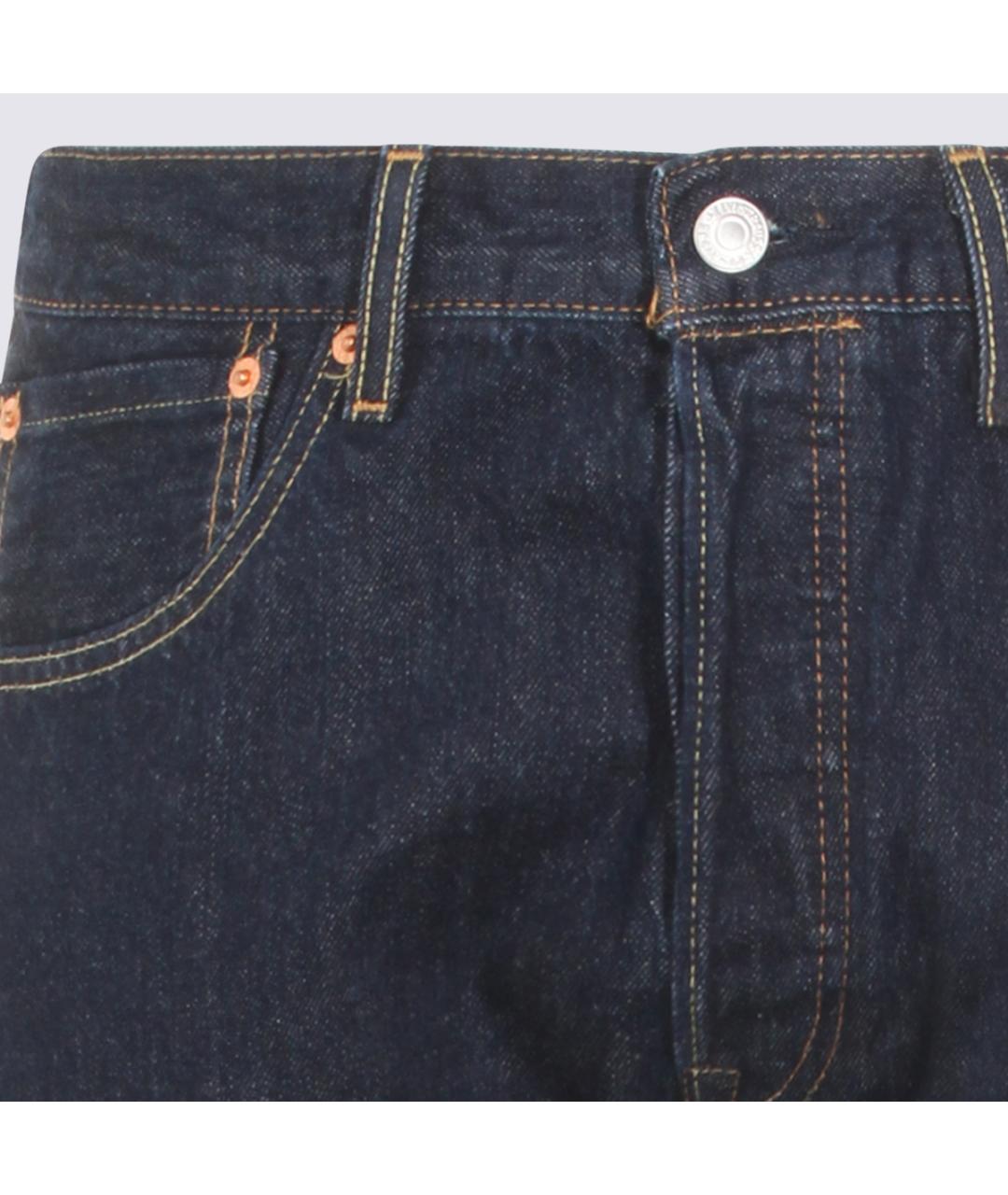 LEVI'S Синие хлопковые прямые джинсы, фото 3