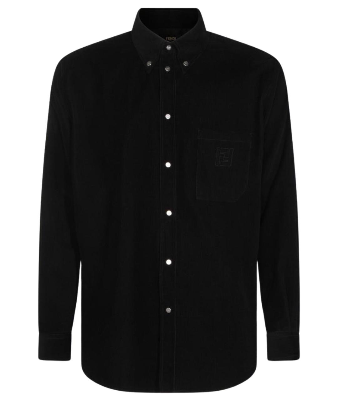 FENDI Черная хлопковая кэжуал рубашка, фото 1