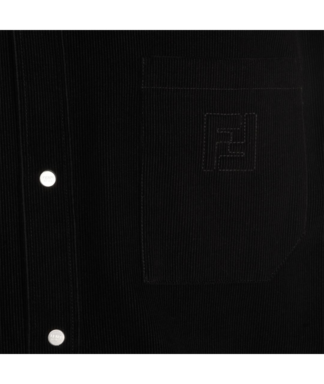 FENDI Черная хлопковая кэжуал рубашка, фото 3