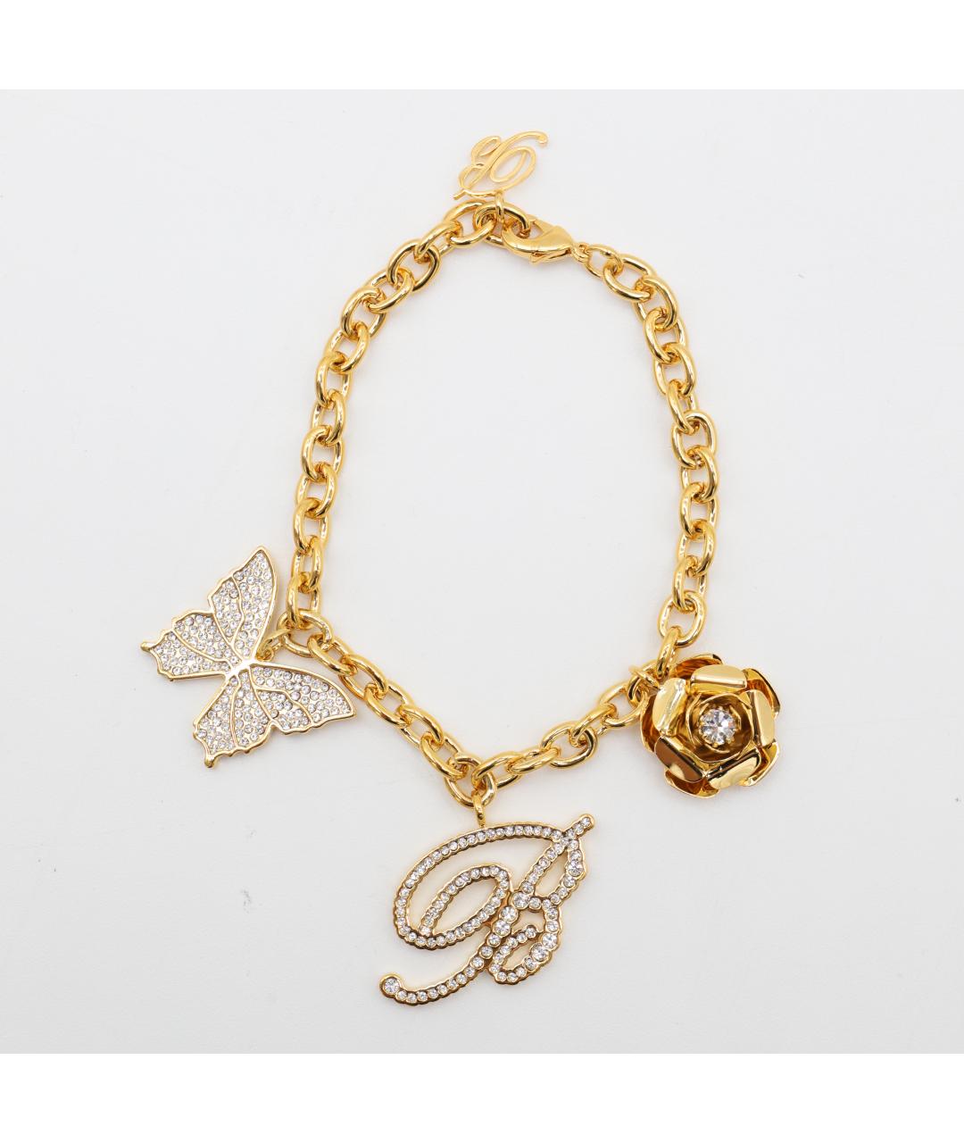 BLUMARINE Золотой латунный браслет, фото 5