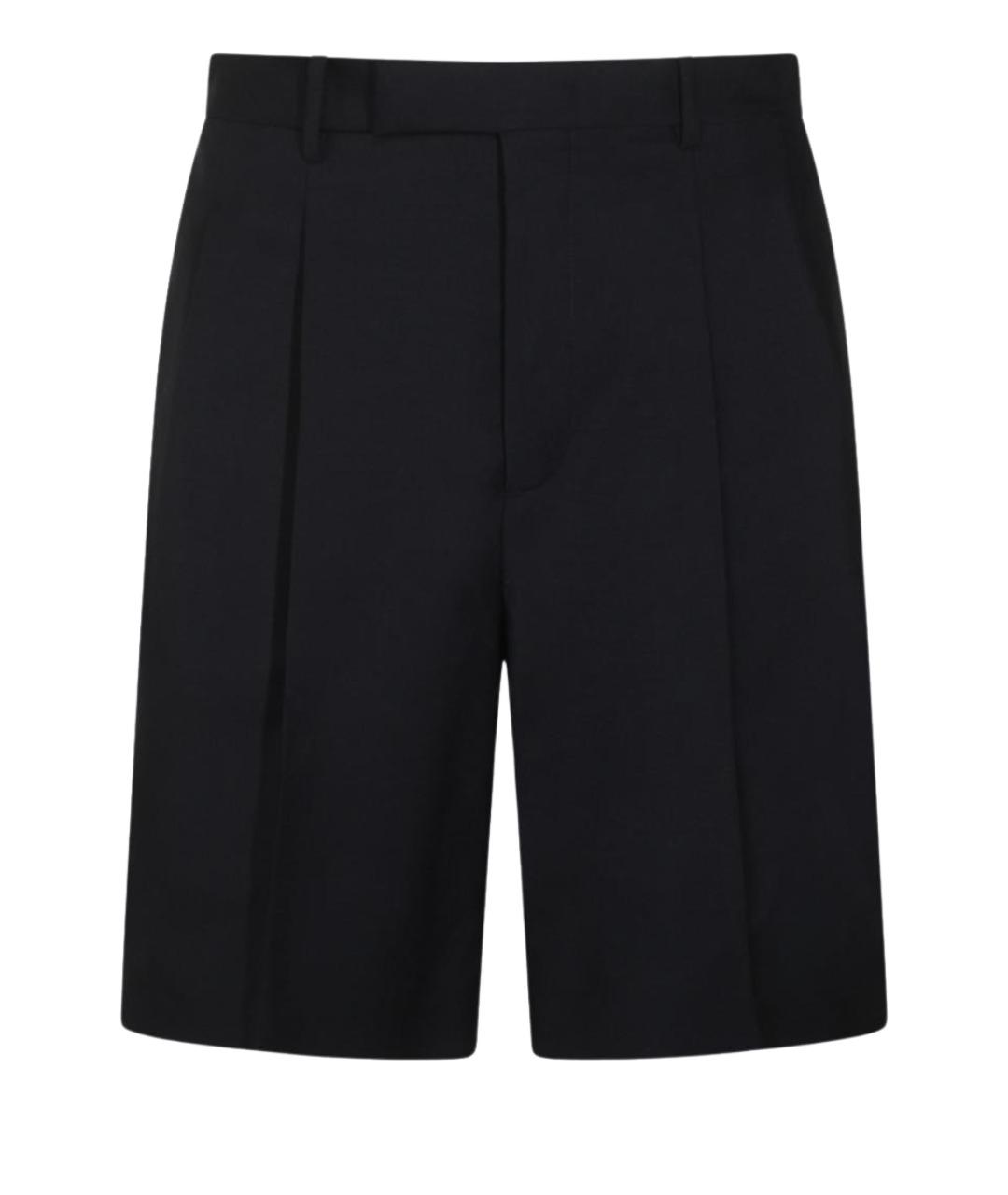 JIL SANDER Темно-синие шерстяные шорты, фото 1