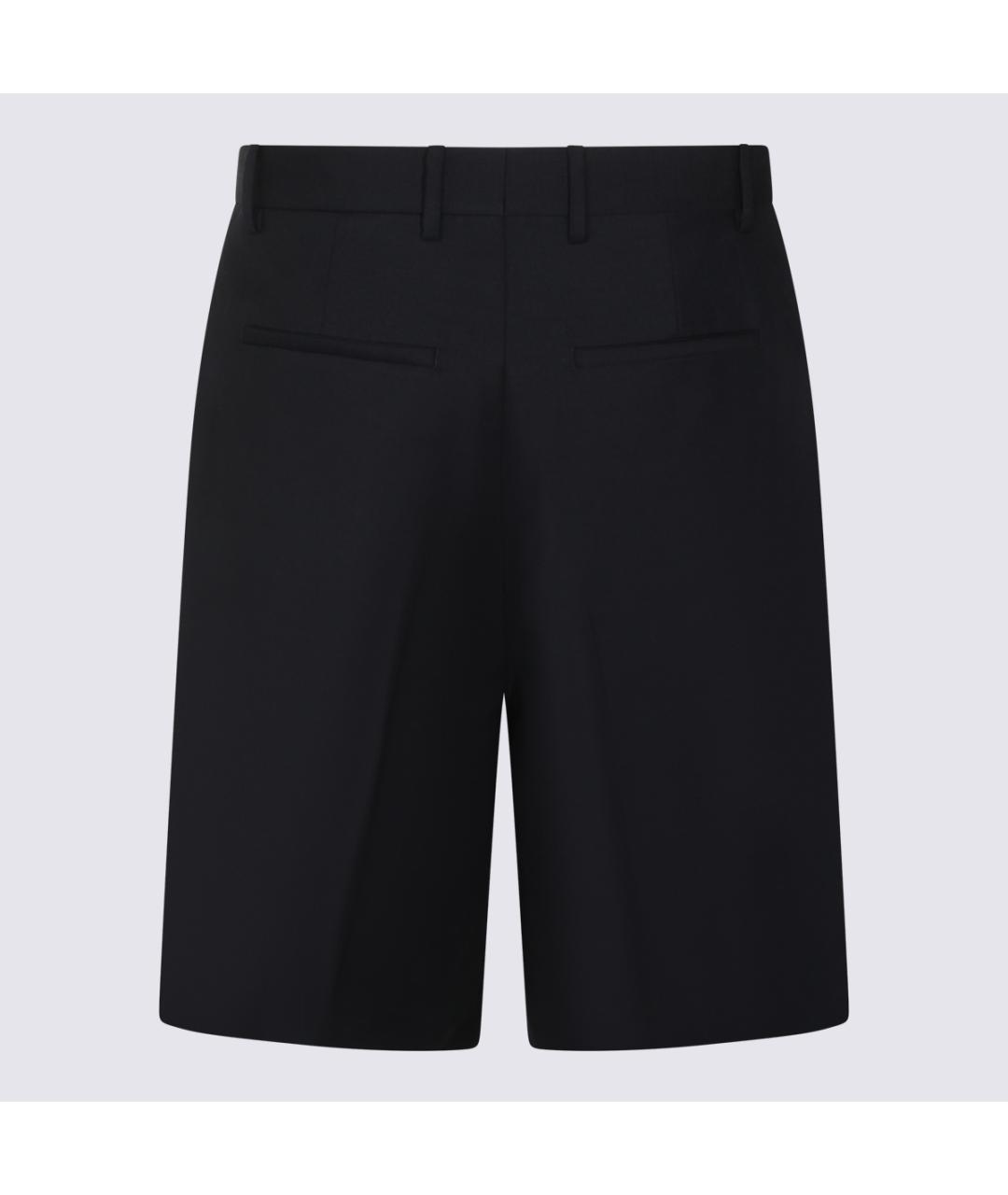 JIL SANDER Темно-синие шерстяные шорты, фото 2