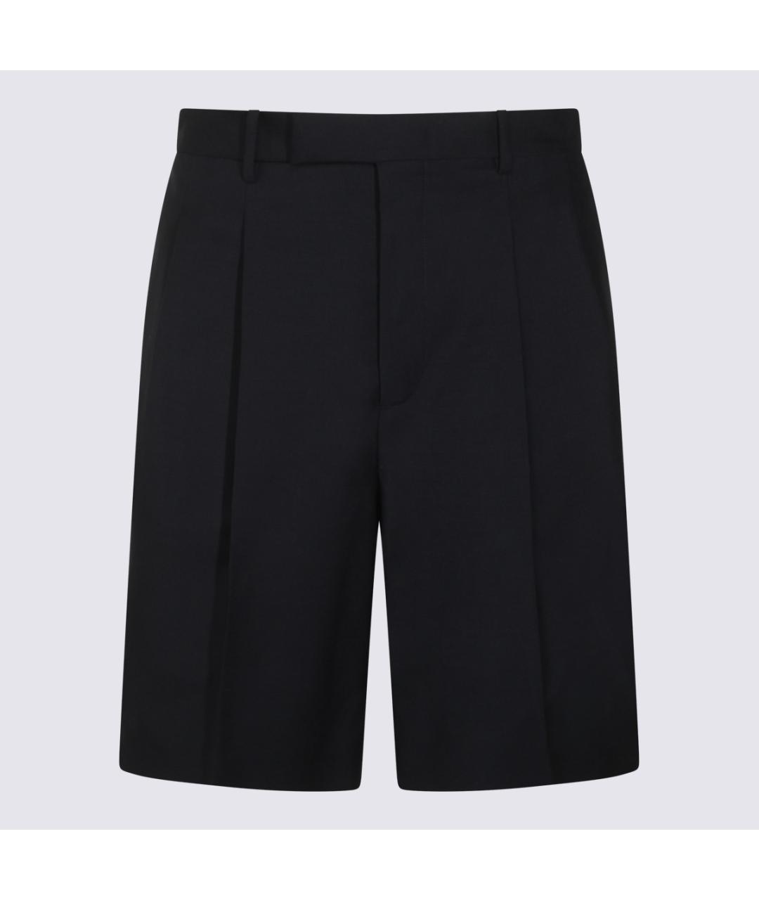 JIL SANDER Темно-синие шерстяные шорты, фото 4