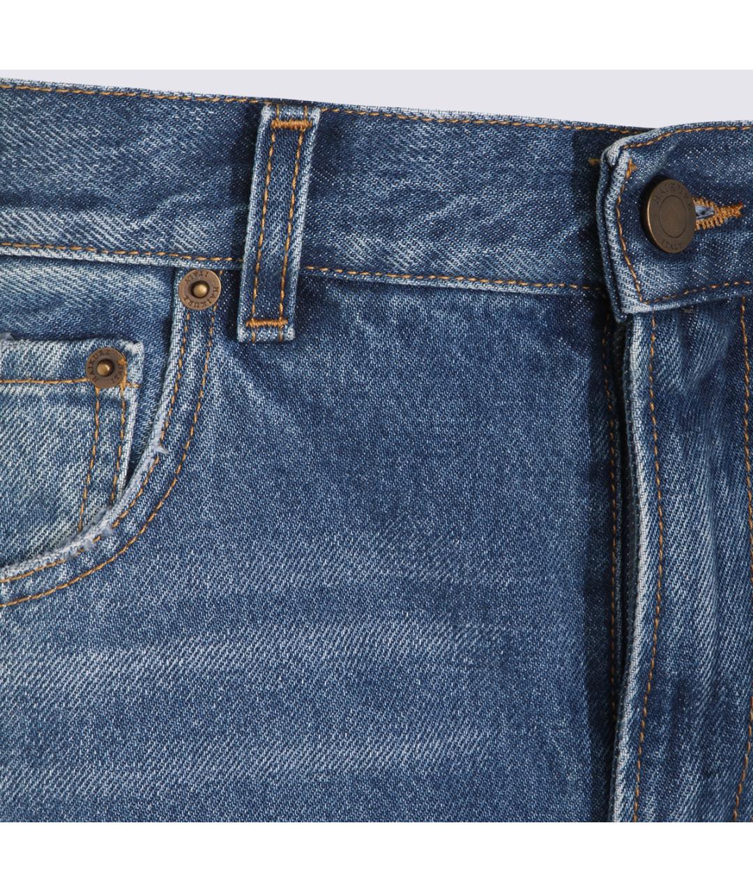 HAIKURE Синие хлопковые прямые джинсы, фото 3